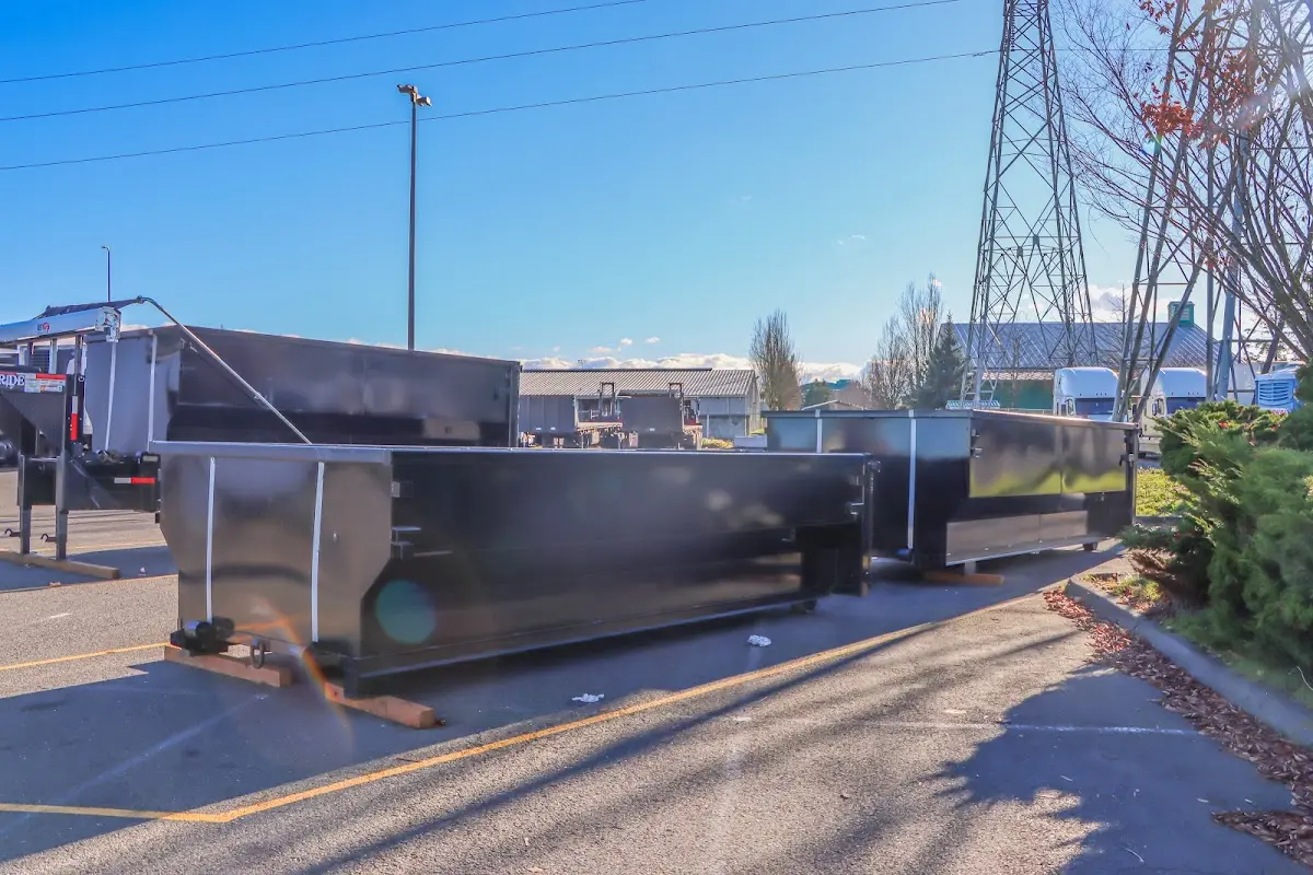 Roll-off dumpster ready for waste disposal at job site for Roofing Dumpster Rental in Azusa